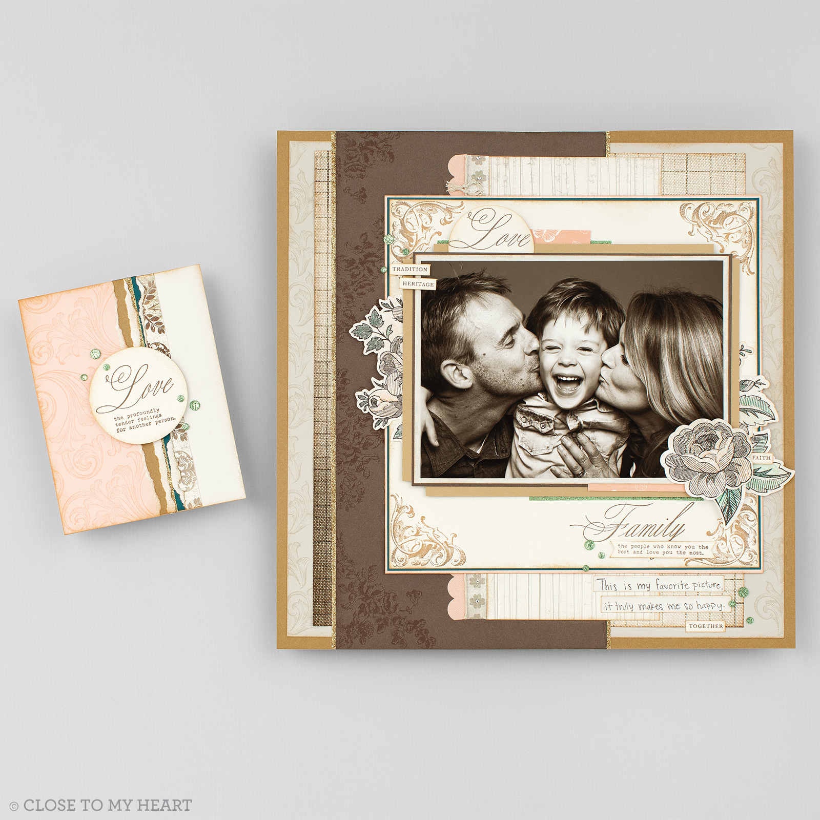 CTMH Family Legacy Stamp of the Month Layout & Card