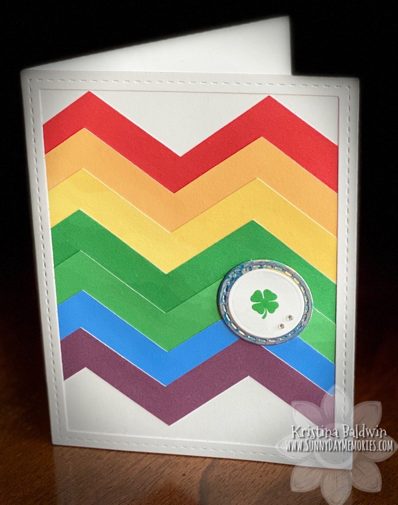 CTMH Chevron Shamrock Card