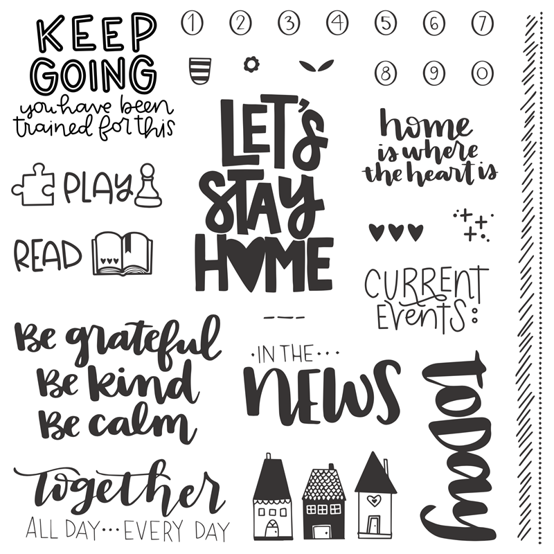 CTMH Let's Stay Home Stamp Set