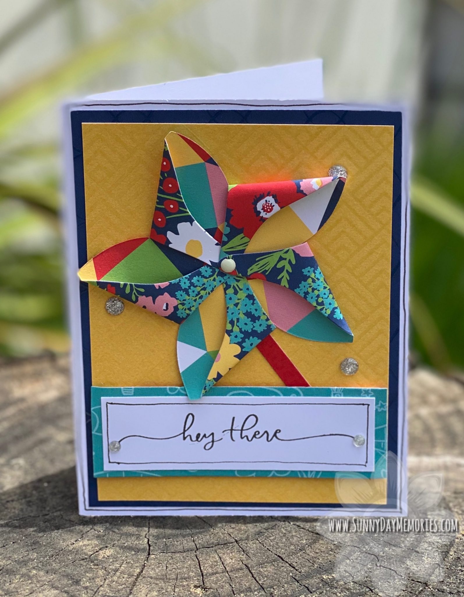 CTMH Handmade Pinwheel Card