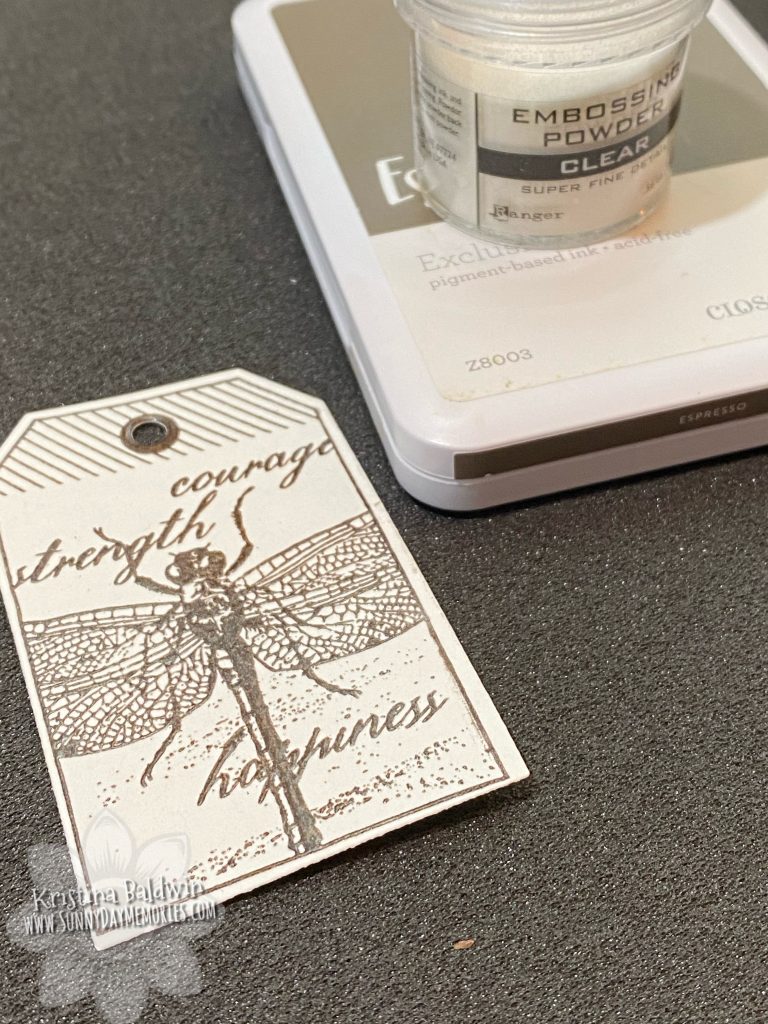 Embossed Dragonfly Garden Tag