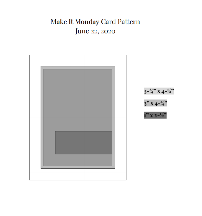 Social Distancing Make It Monday Card Pattern 06-22-20