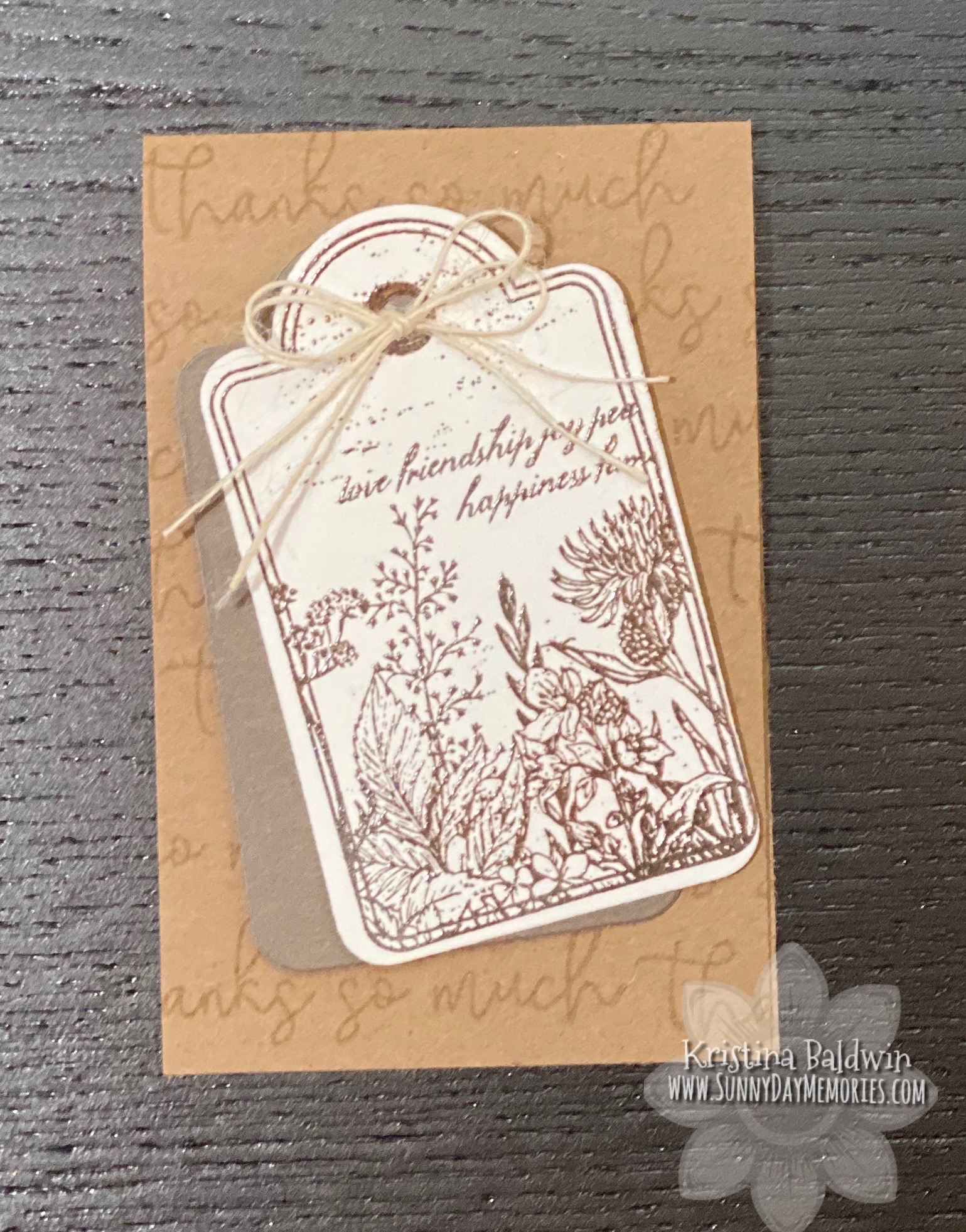 CTMH Heat Embosed Garden Tag Card