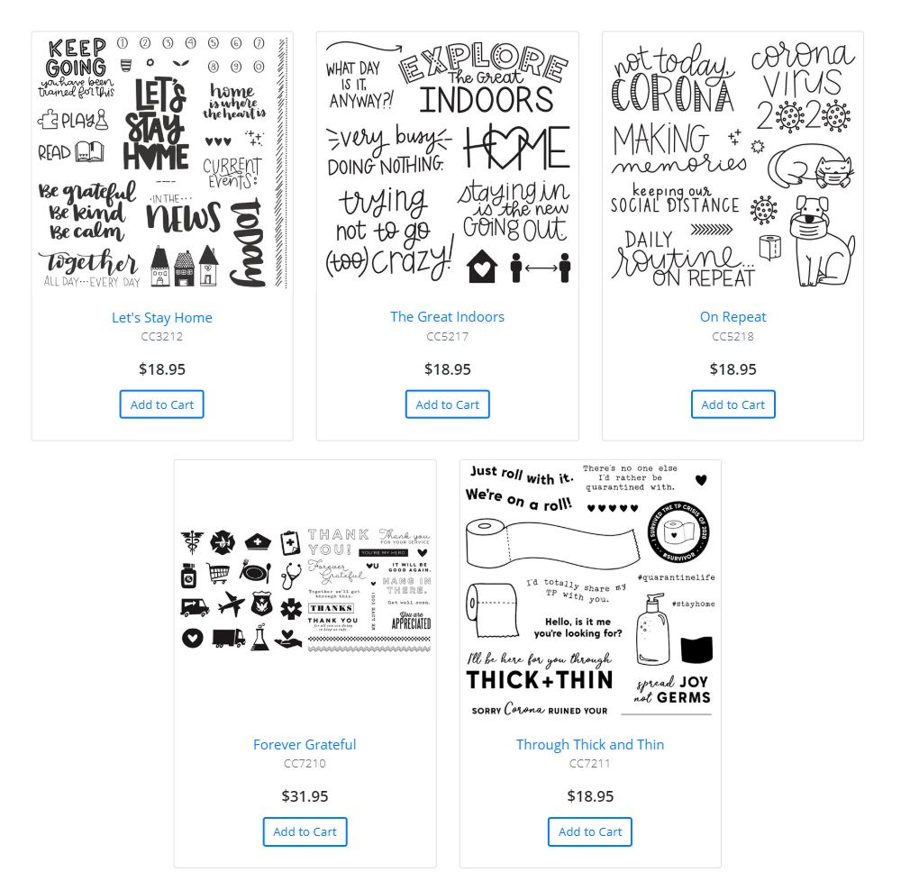 COVID-19 Close To My Heart Stamp Sets