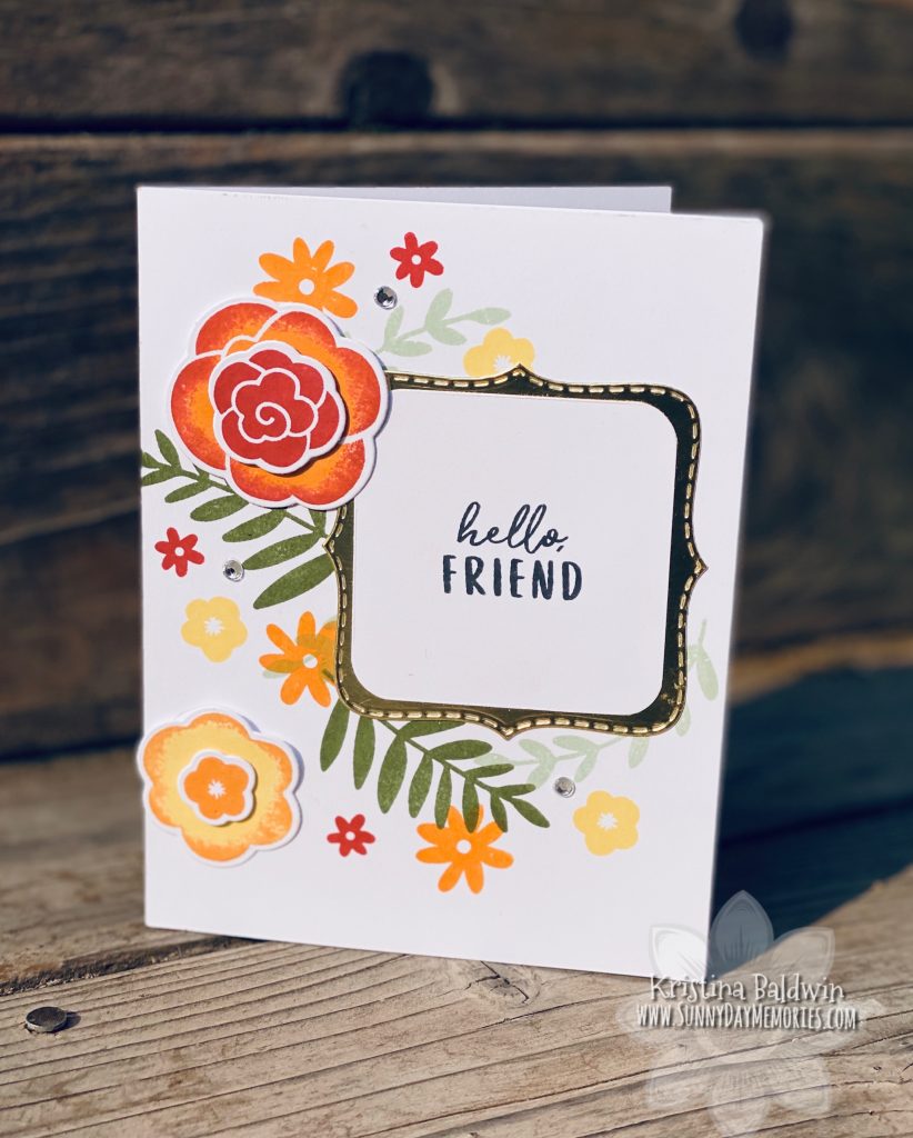 CTMH Simple Florals Hello Friend Card