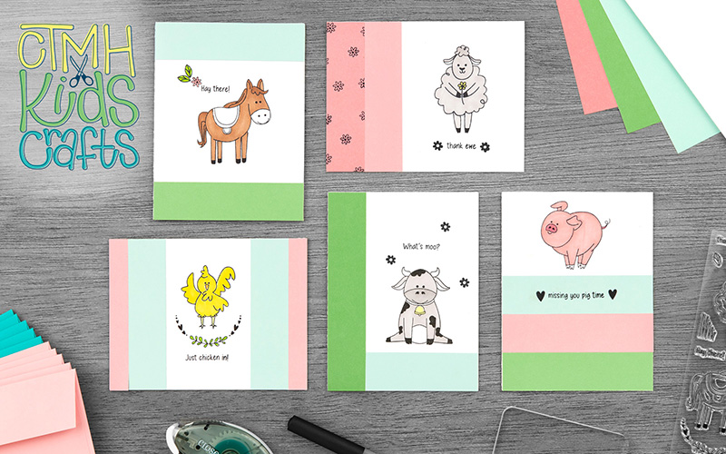 CTMH Kids Crafts Funny Farm Cards