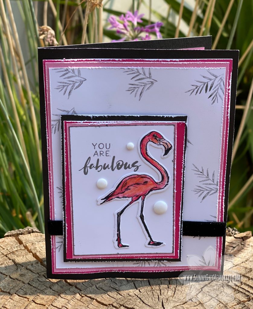 A Fabulous Flamingo Handmade Card