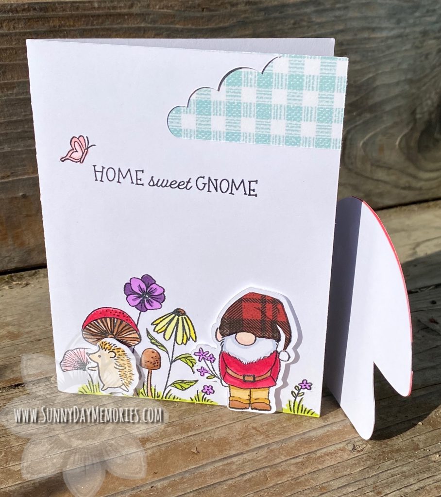 Home Sweet Gnome Card Partially Opened