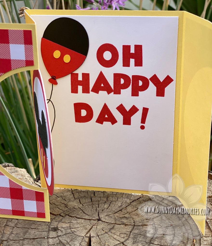 Mickey Mouse Gatefold Card Open