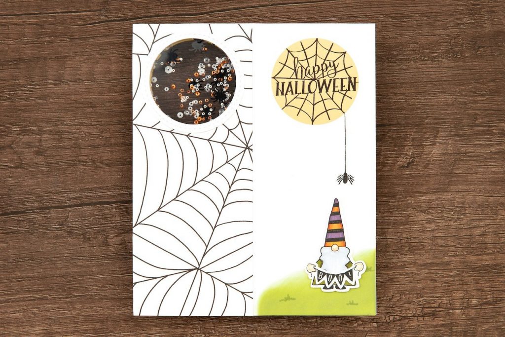 CTMH Happy Halloween Shaker Slimline Card Open