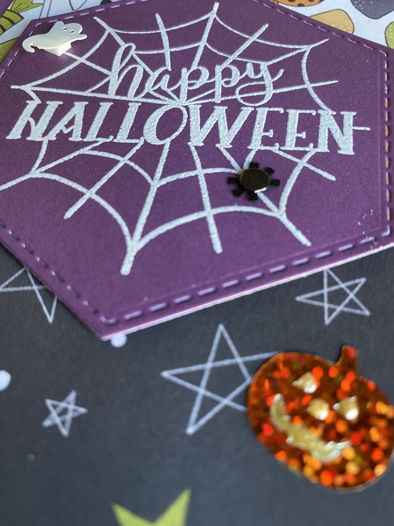 Halloween Spider Web Card Closeup