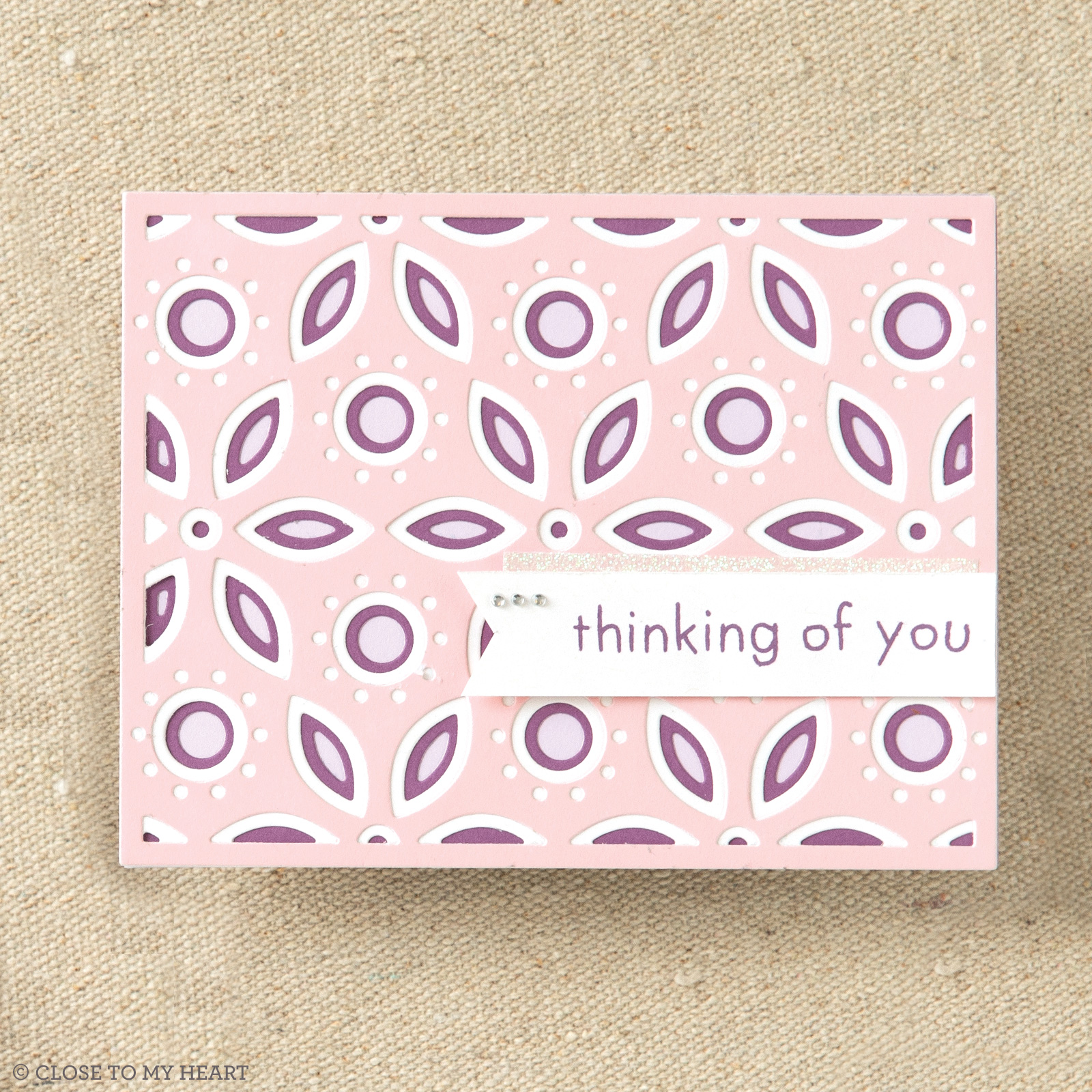 CTMH Layered Floral Background Thin Cuts Card