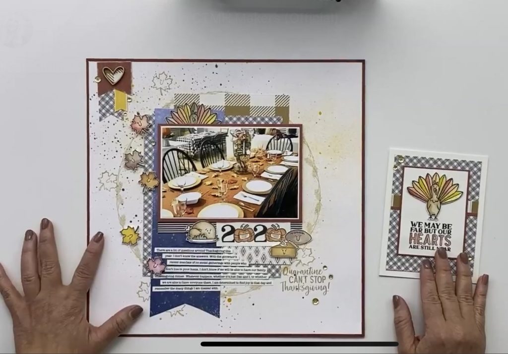 Sample Artwork with CTMH Covid Thanksgiving Stamp Set