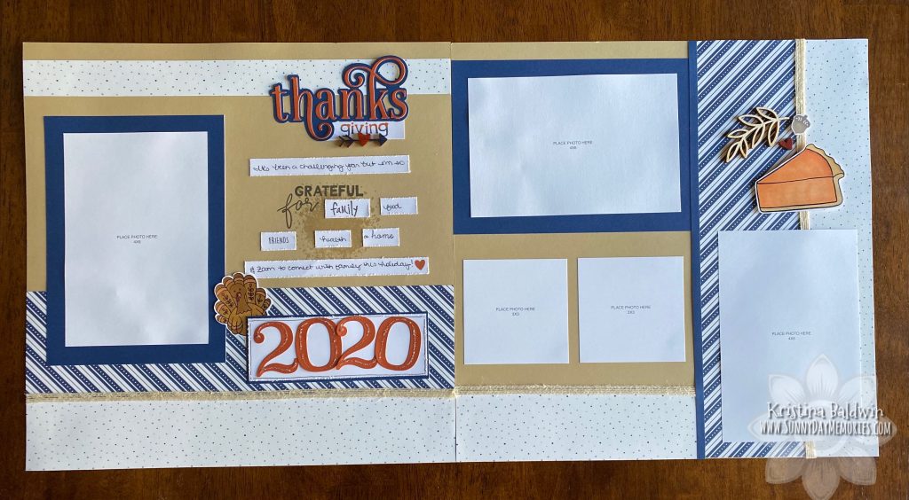 Thanksgiving 2020 Scrapbook Layout