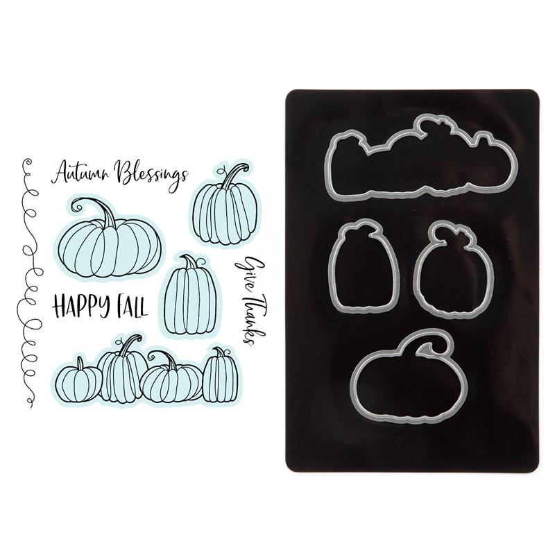 CTMH Autumn Blessings Stamp + Thin Cuts