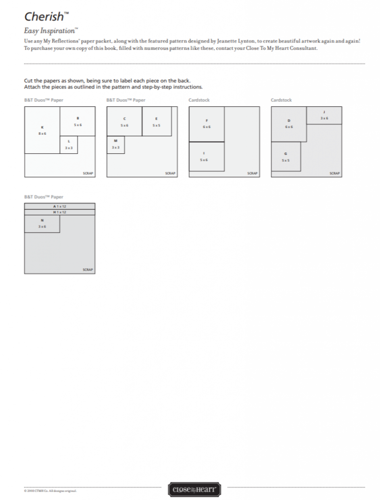 CTMH Cherish Easy Inpsiration Pattern Page 2