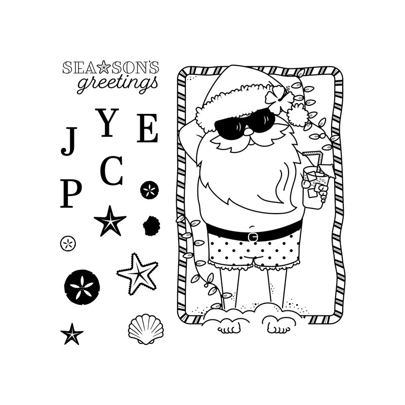 CTMH Beachside Seasons Greetings Stamp Set