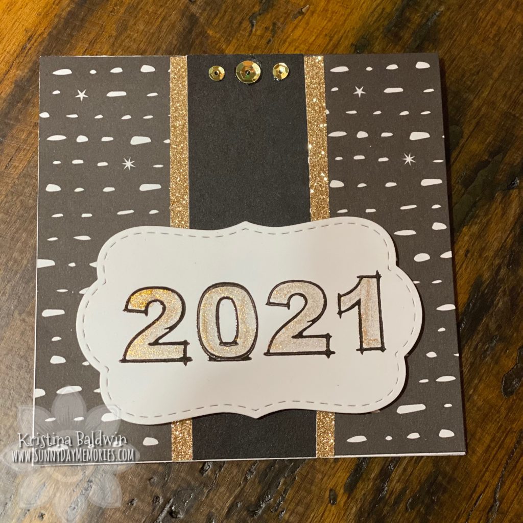 Glittery Handmade 2021 Card