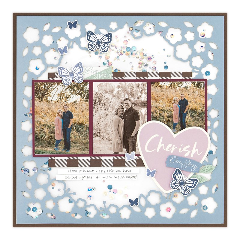 CTMH Cherish Our Story Shaker Layout