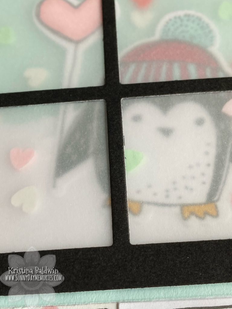 Winter Penguins Card Close-up