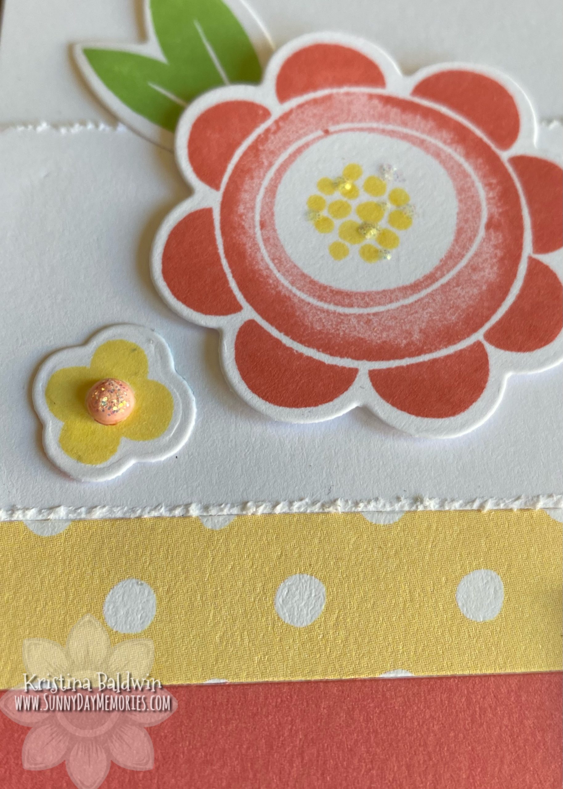 Cherished Blossoms Smile Card Closeup