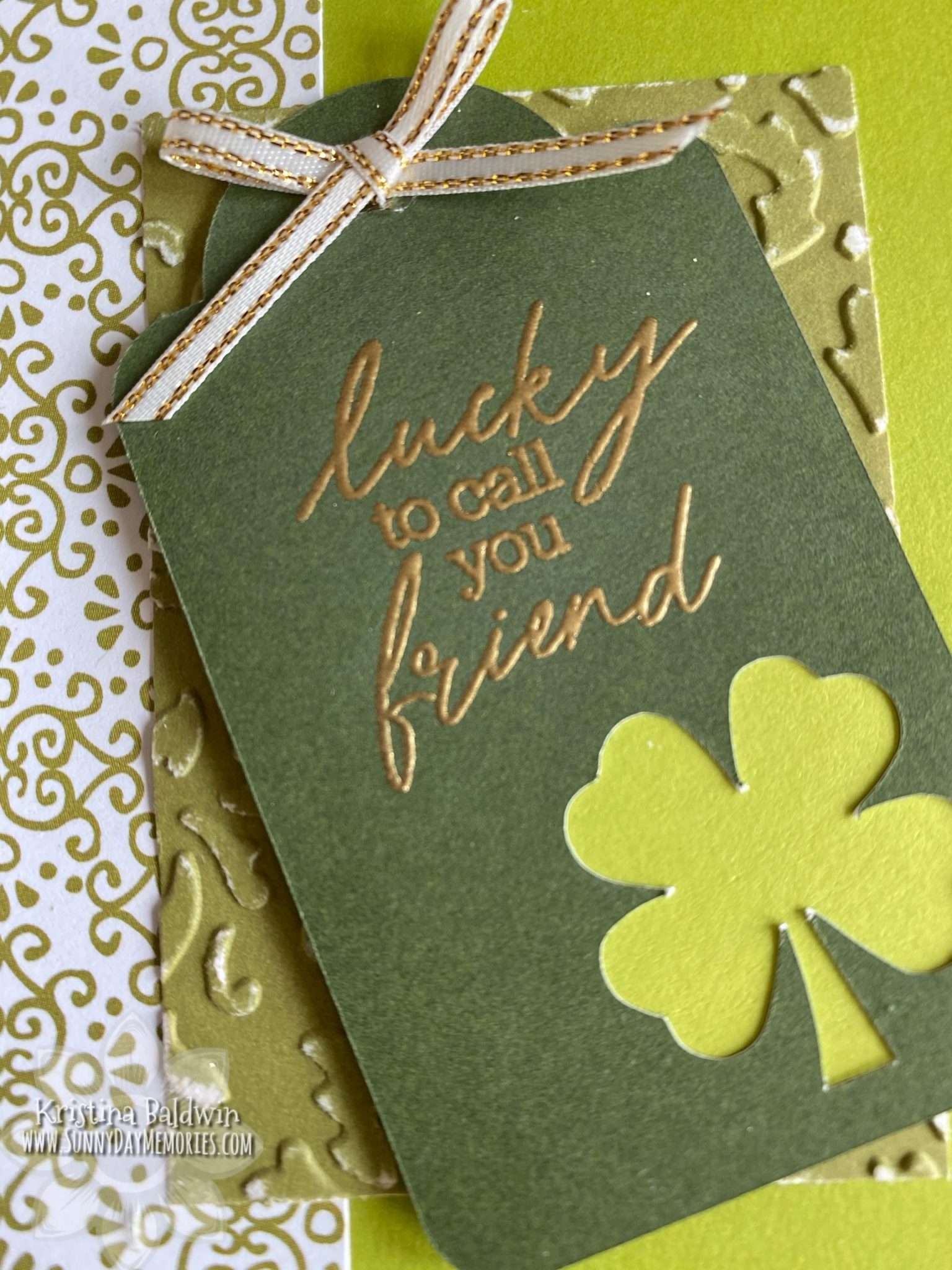 Lucky to Call You Friend Card Closeup