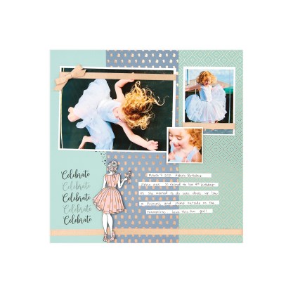 CTMH Party Girl Celebrate Single Page Layout