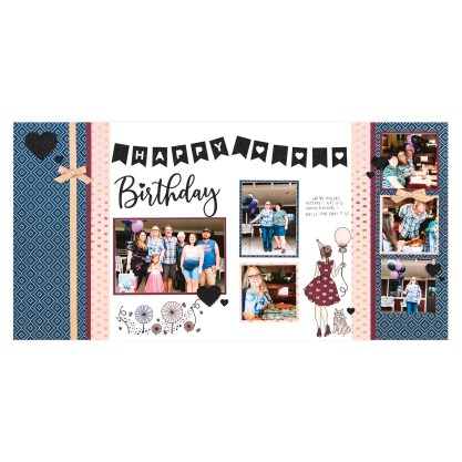 CTMH Party Girl Birthday 2-Page Layout