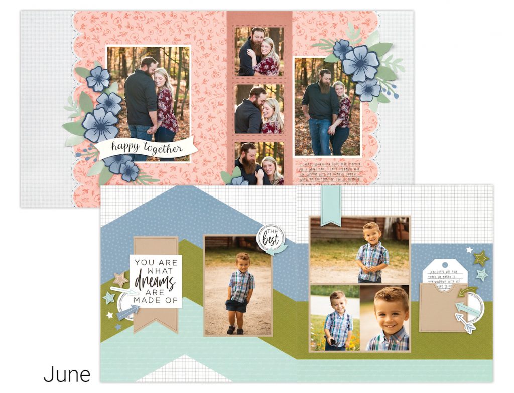 CTMH Craft with Heart Scrapbook Kit June Layouts