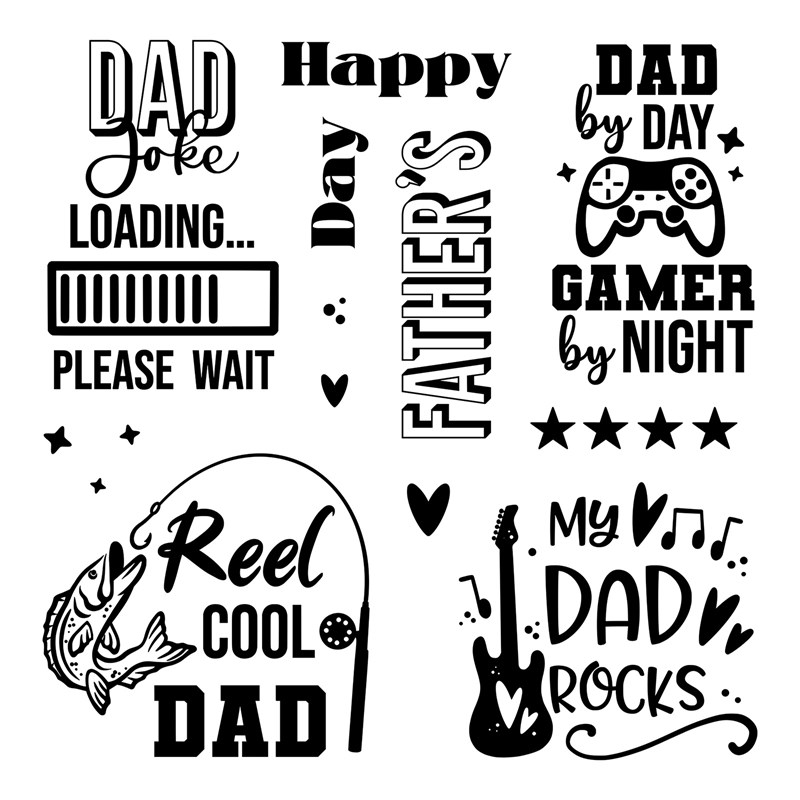 CTMH My Dad Rocks Stamp Set
