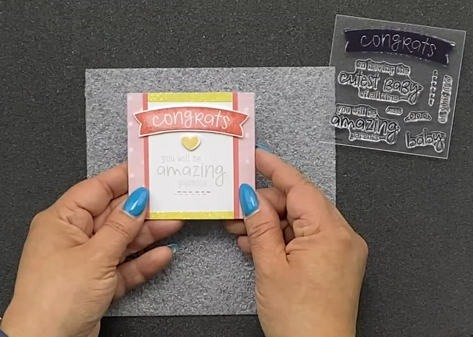 Card Sample of Rock & Roll Stamping Technique