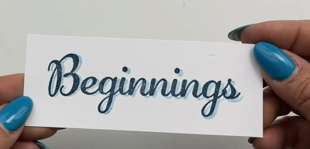 Sample of Shadow Stamping Technique