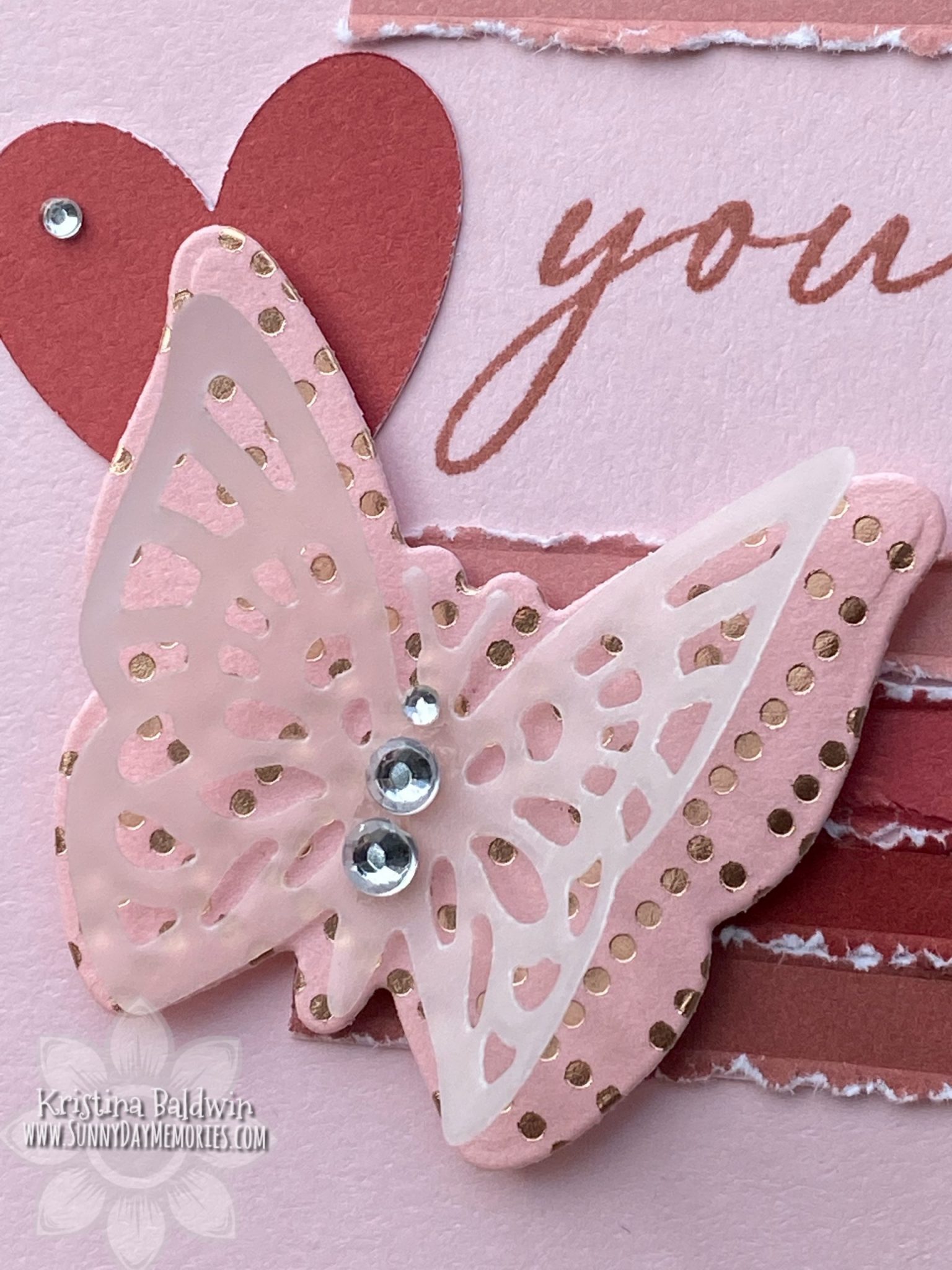 You Are Wonderful Butterfly Card Closeup