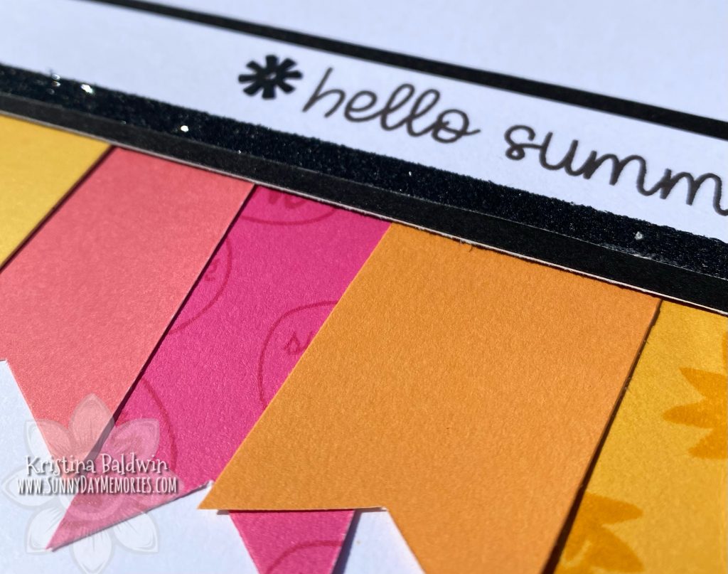 Closeup of Hello Summer Banner Card