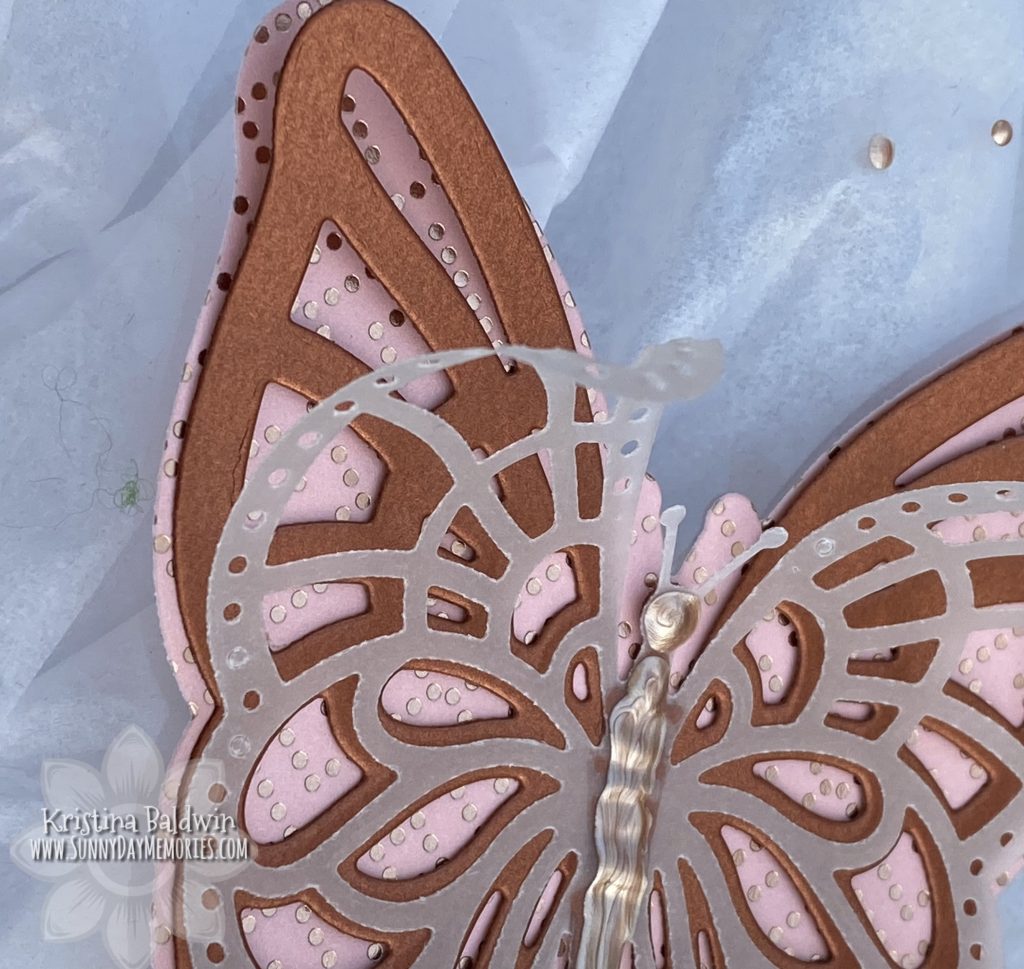 Closeup of CTMH Layered Butterflies Gift Bag