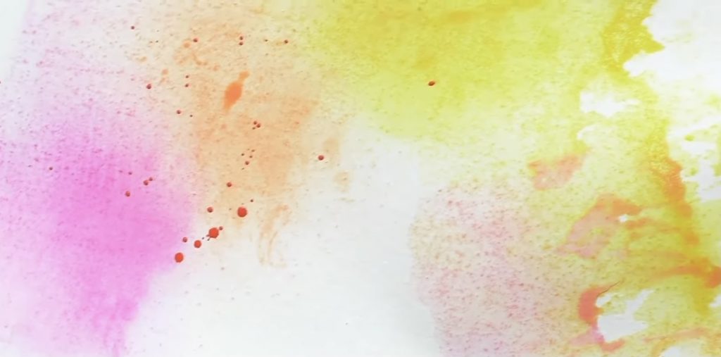 Splattering with Watercolor Paints
