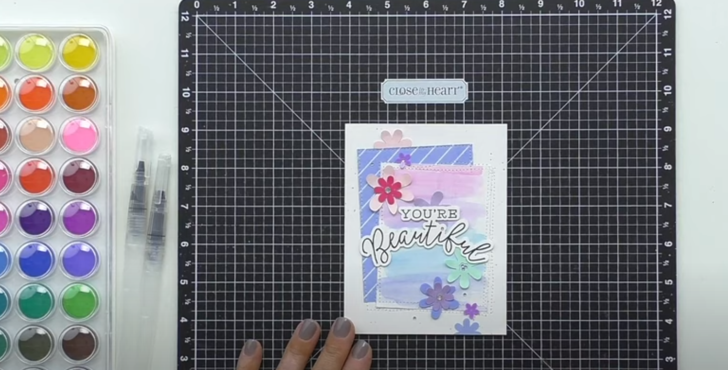 You're Beautiful Watercolor Card