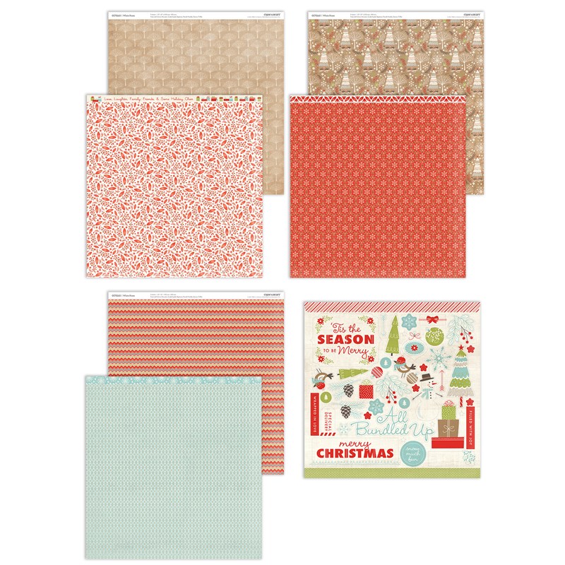 CTMH White Pines Paper Pack + Sticker Sheet