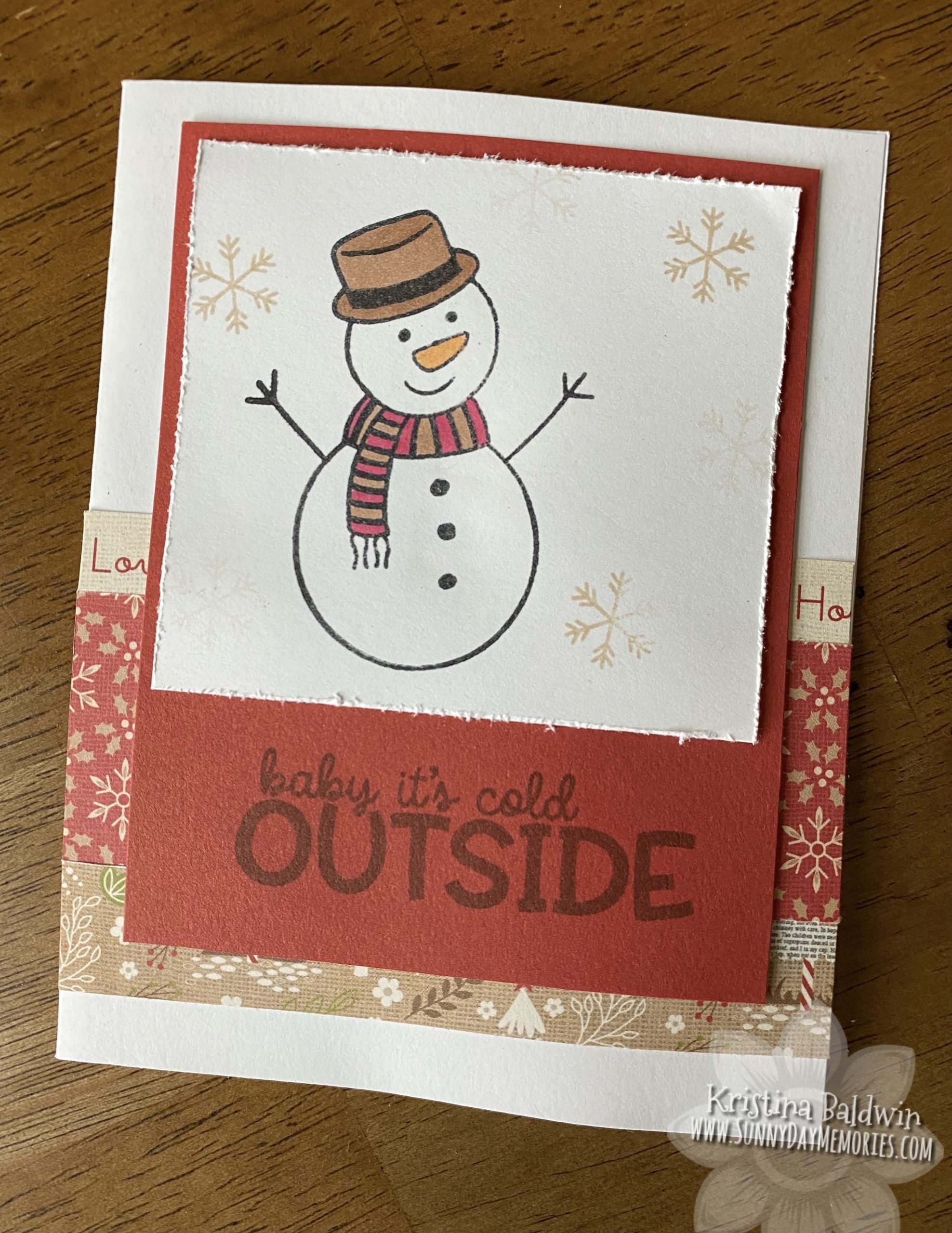 Baby Its Cold Outside Snowman Card