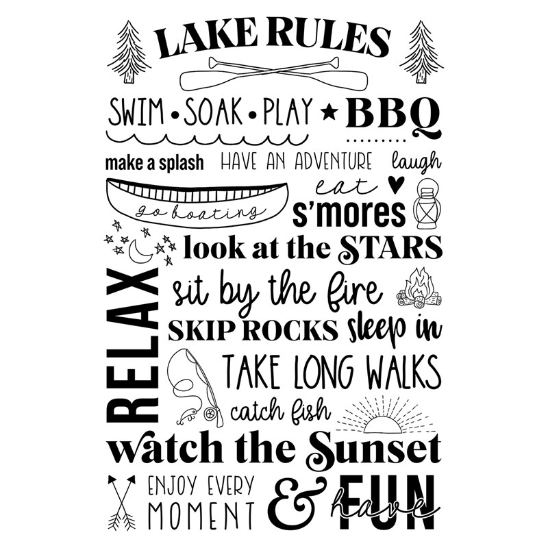CTMH Lake Rules Stamp Set