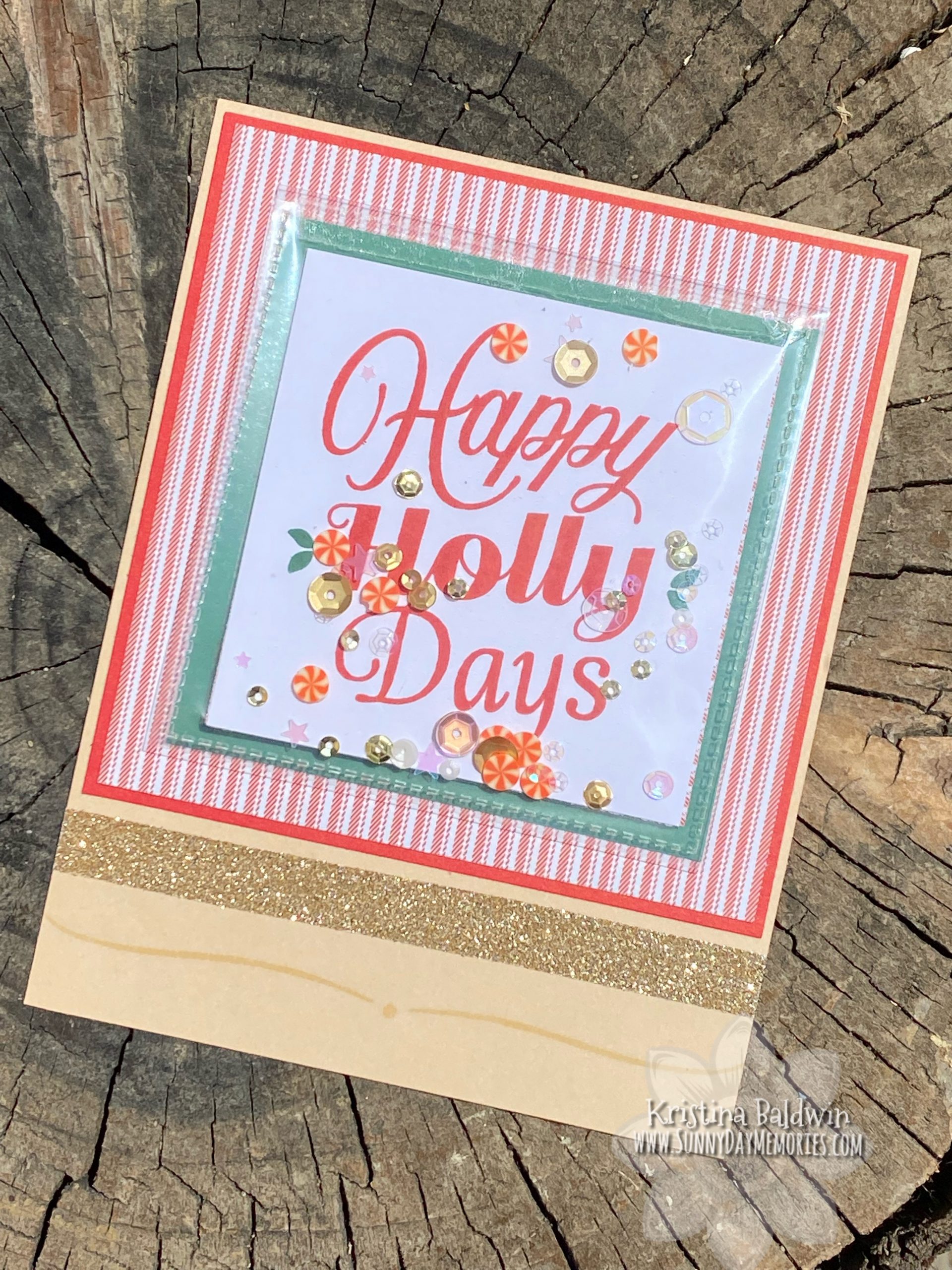 Holly Days Flip Flap Shaker Card