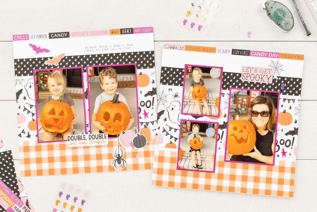 CTMH Boo Crew Scrapbook Layout