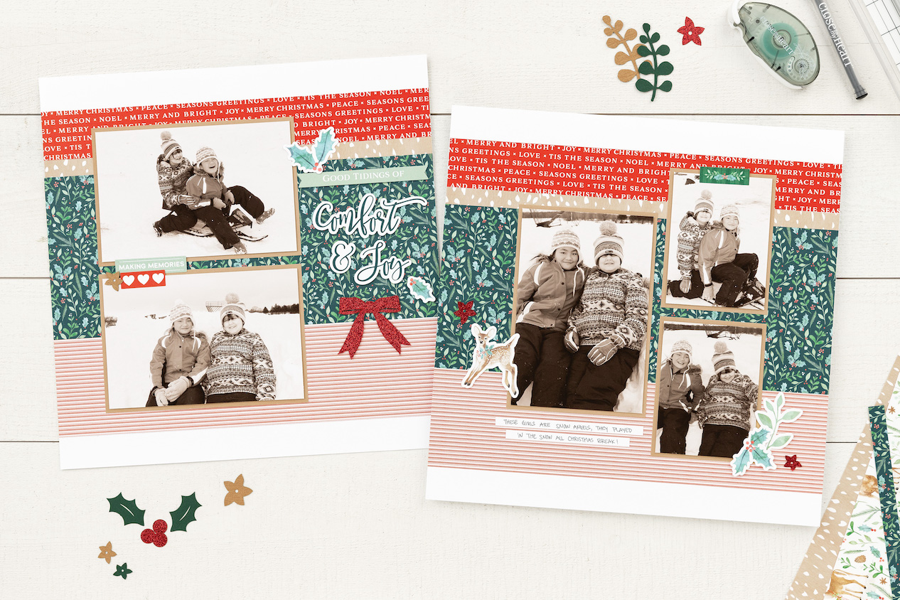 CTMH Holly & Ivy Scrapbook Layout
