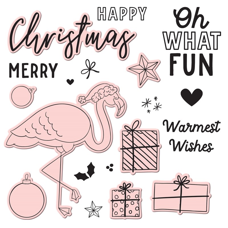 CTMH Deck the Palms Christmas Stamp + Thin Cuts