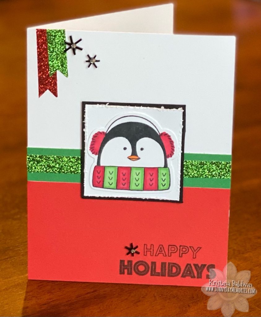 CTMH If Snowflakes Were Kisses Penguin Holiday Card