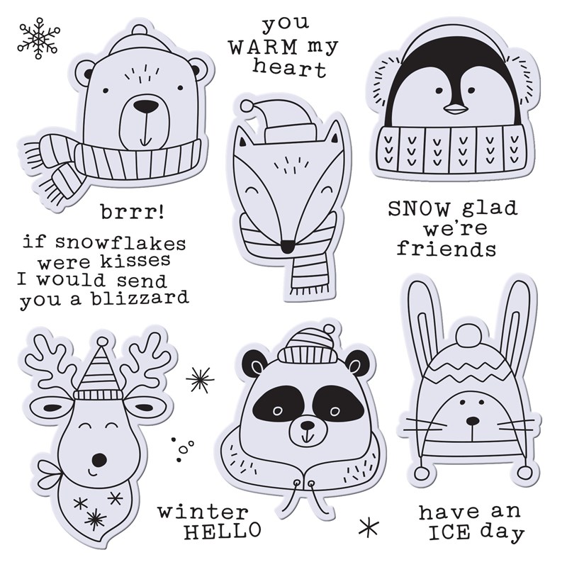 CTMH If Snowflakes Were Kisses Stamp + Thin Cuts