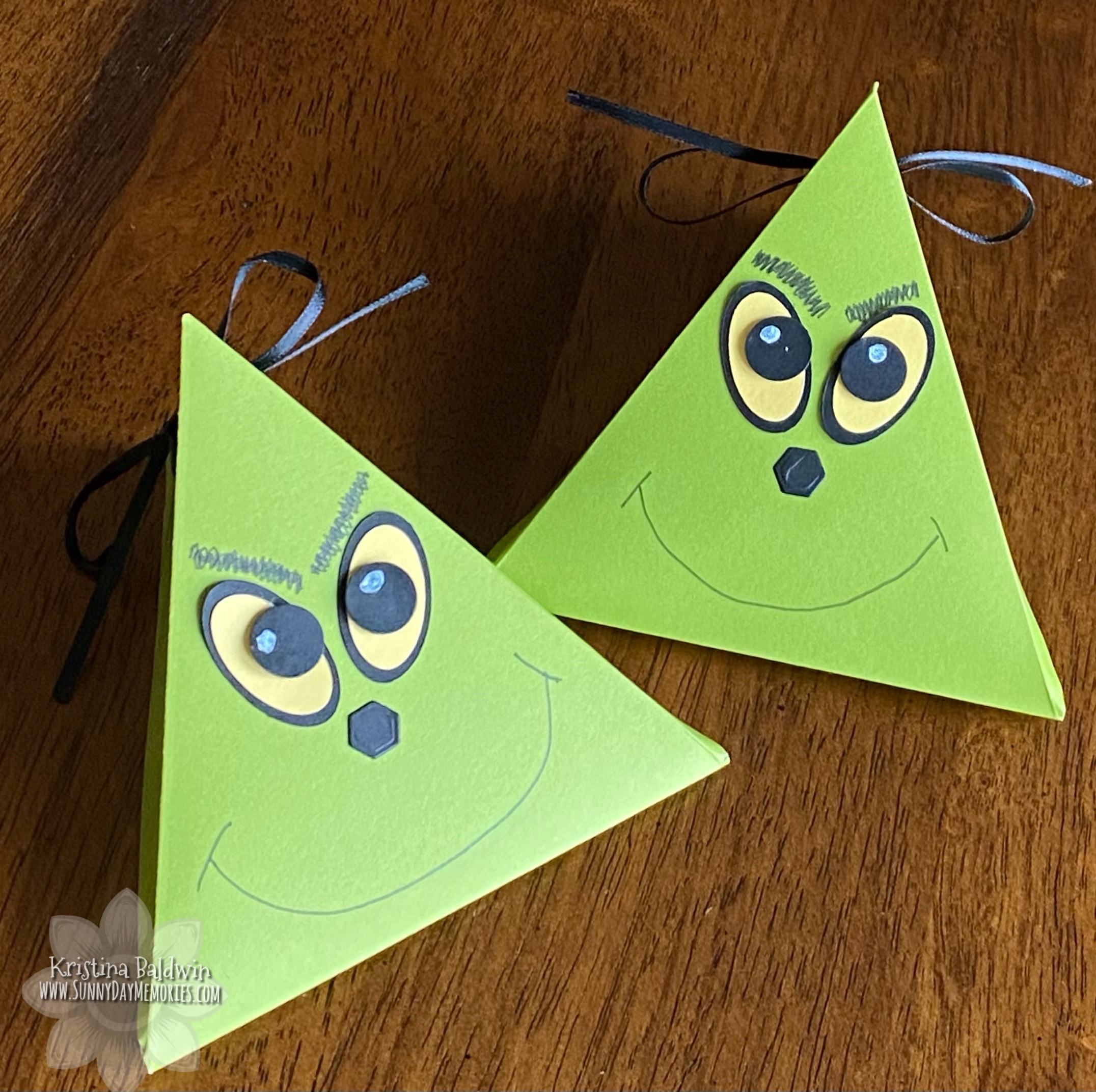 CTMH Grinch Triangle Treat Boxes