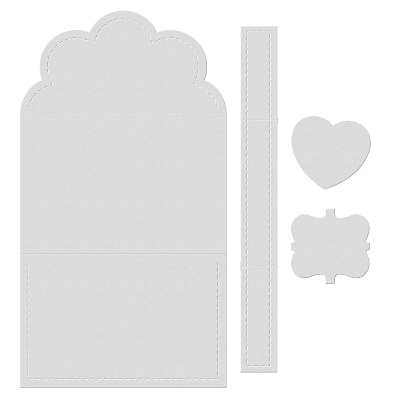 CTMH Scalloped Note Card Thin Cuts Z4405