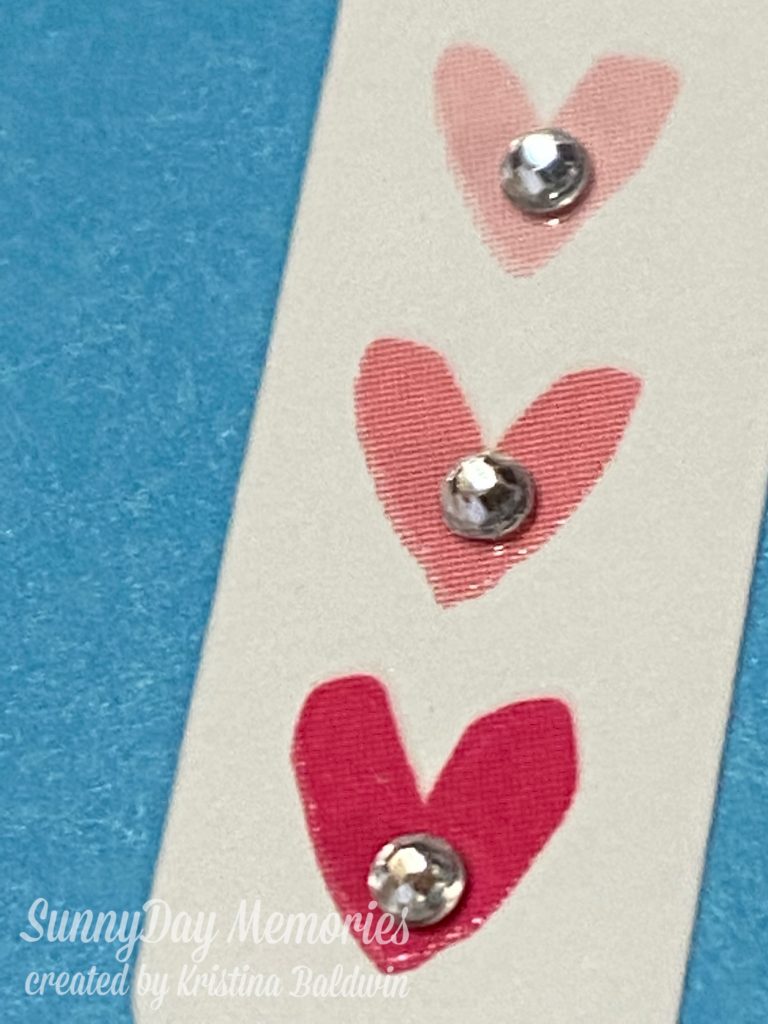 Closeup of Lllama Card Hearts

