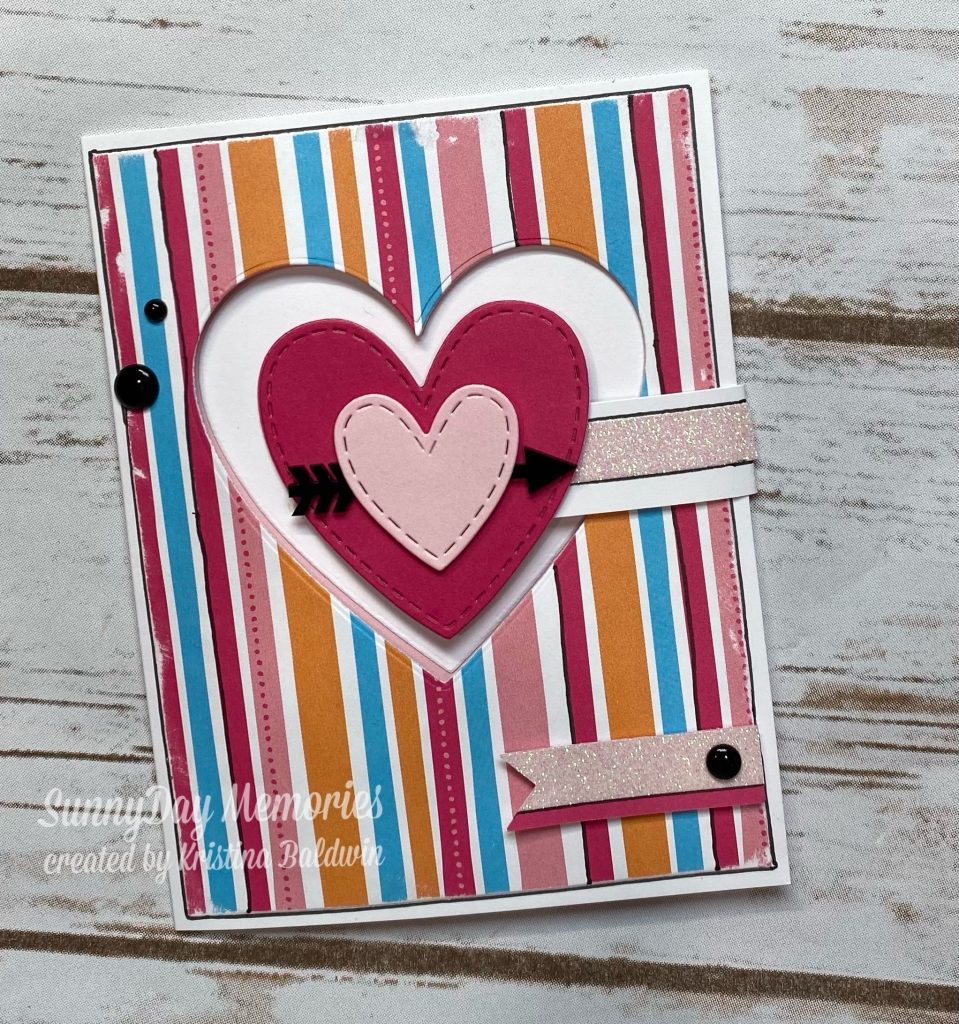 CTMH Smitten Fun Fold Band Card